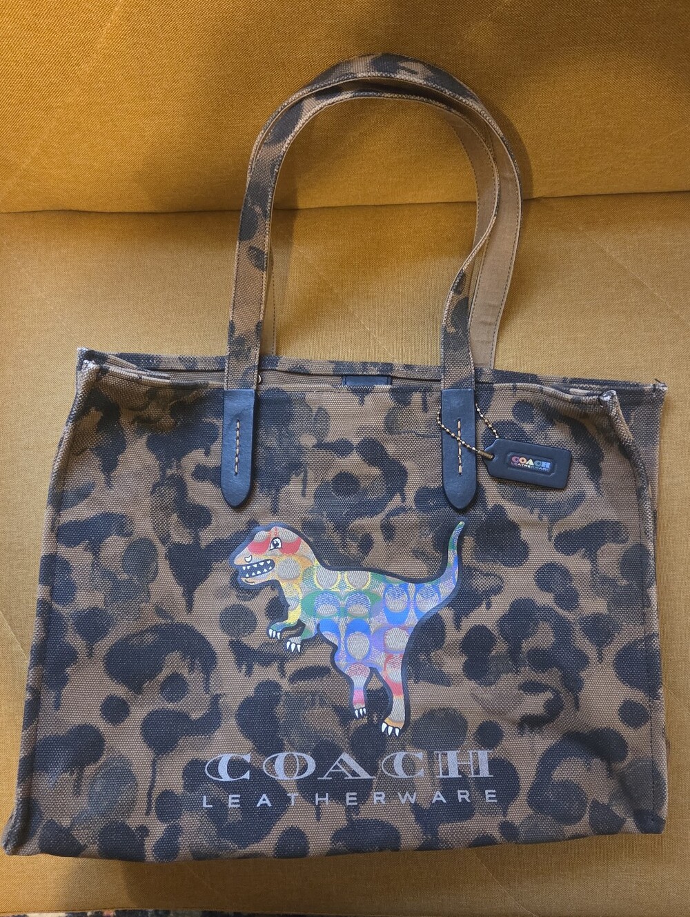 COACH Tote 42 With Rainbow Signature Pride Rexy - RARE